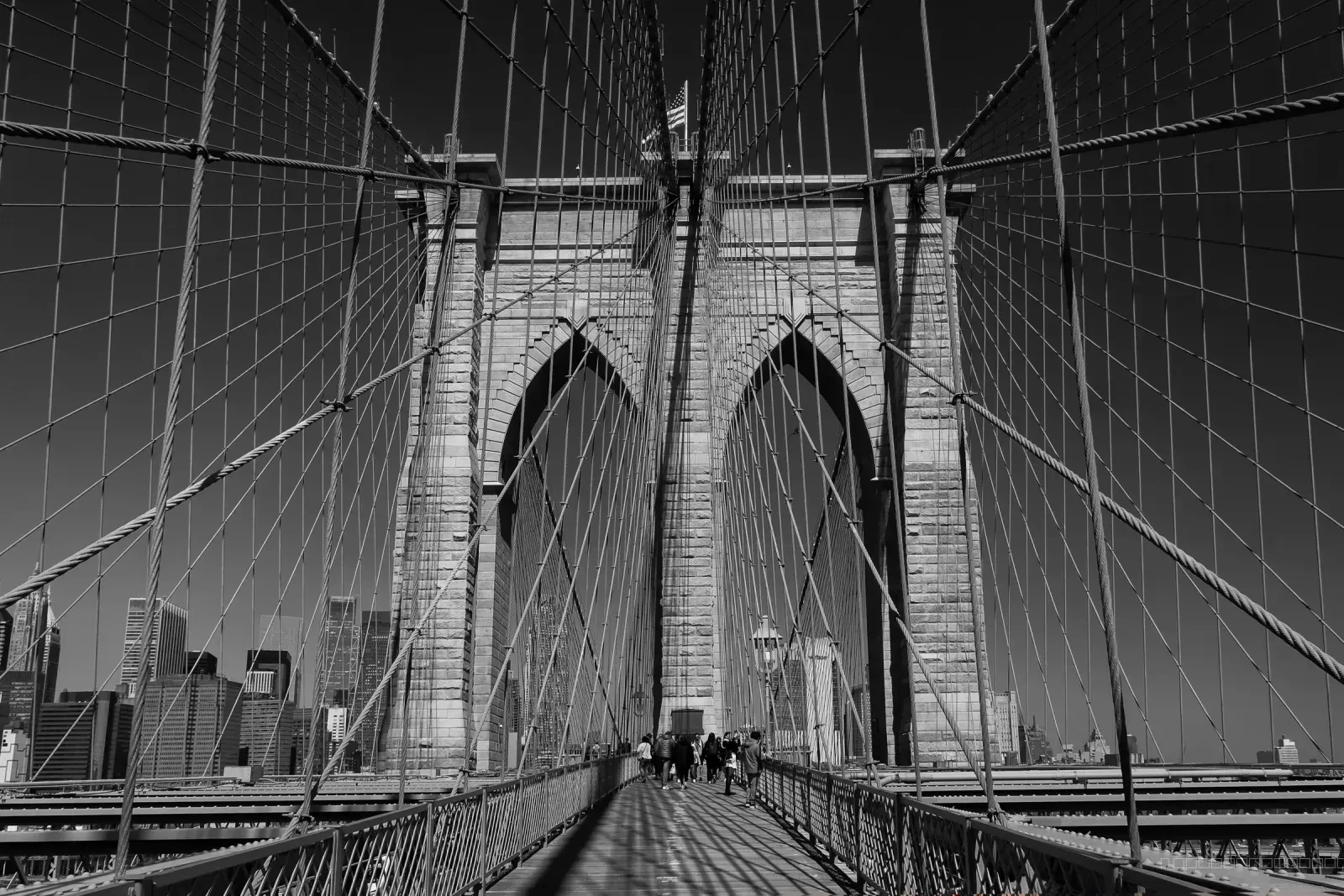 Brooklyn bridge BW